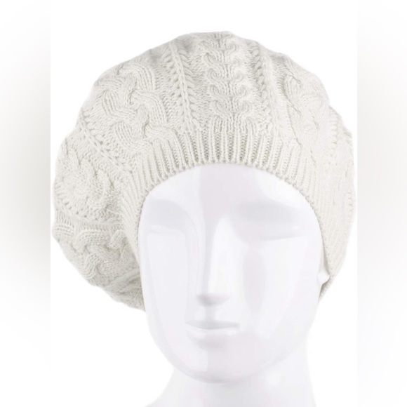 Accessories - Off white Soft Beanie, Chic, and Lightweight Crochet Knitted Style Beanie Hat